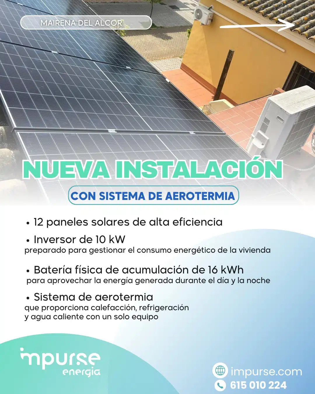 instalacion solar mairena del alcor y aerotermia